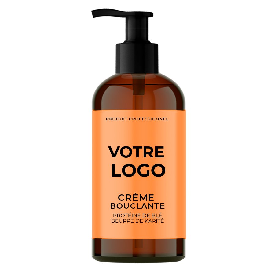 Crème bouclante pour les salons de coiffure, à base de protéine de blé et de beurre de karité